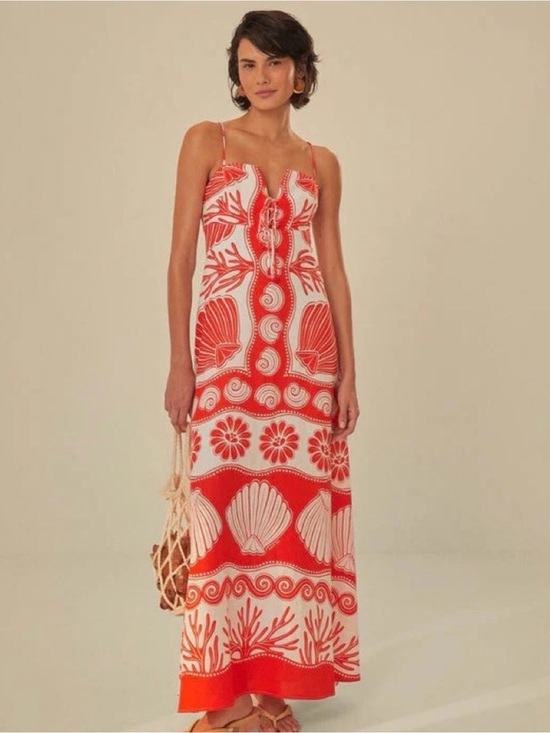 FARM Rio Dresses & Skirts - FARM Rio Ainika Shell-Print Maxi Dress